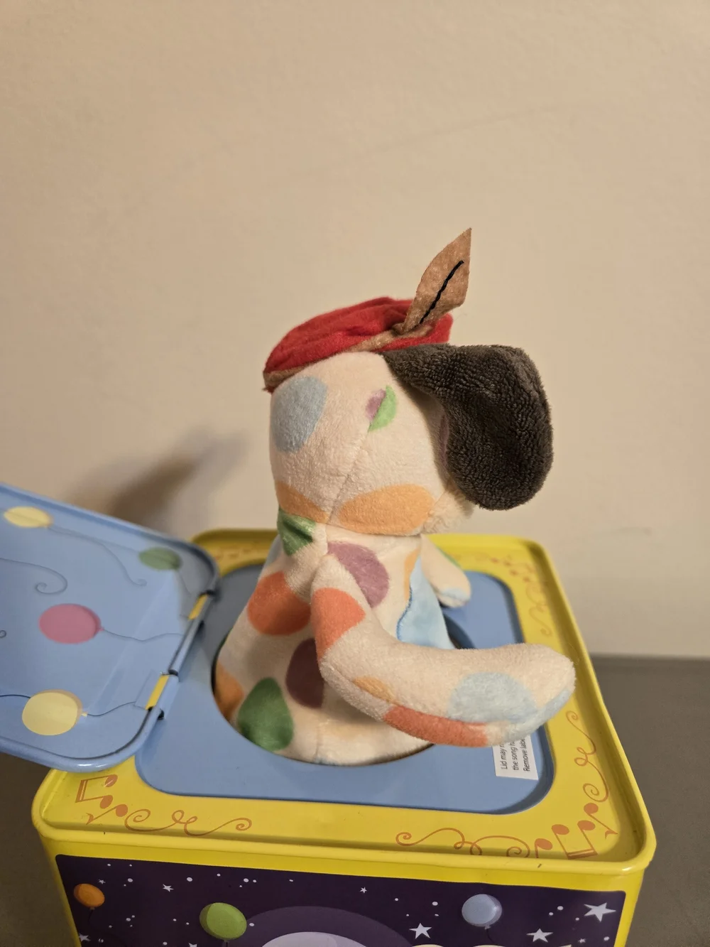Schylling Polka Puppy Jack-in-the-Box Musical Toy